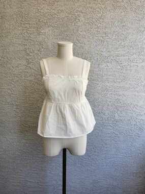 Brandy Melville Cream Peplum Camisole